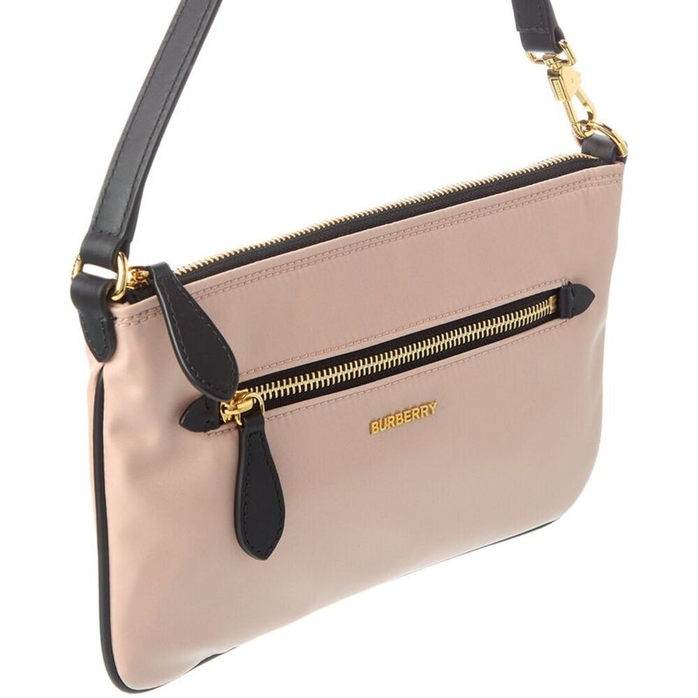Burberry Mini Nylon & Leather Pouch, Pink - Picture 3 of 4